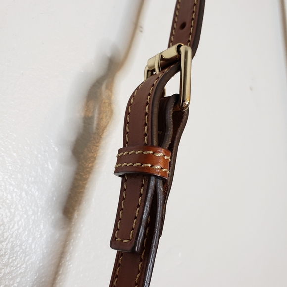 Authentic Dooney & Bourke Genuine Pebbled Leather Large Crossbody Bag Tote - Picture 7 of 16